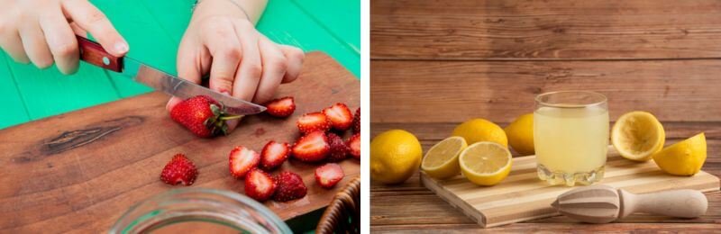 Preparing the Strawberries and Lemons